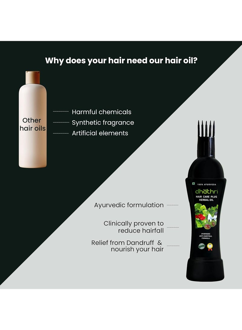 Dhathri Hair Care Plus Herbal Oil for Hair Growth Ayurvedic Hair Oil for Hair Fall Control and Hair Nourishing 200ml