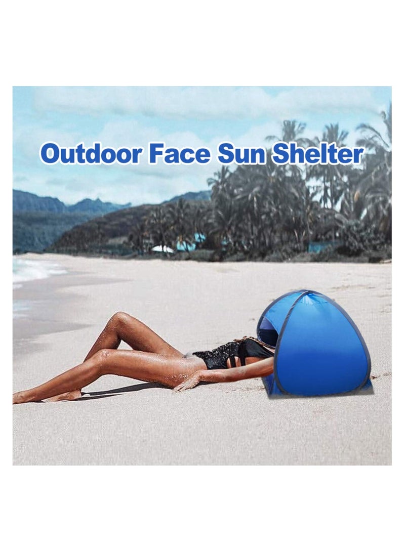 Instant Sun Shelter, Portable Shade Canopy with Mobile Phone Stand PopUp Beach Tent Quick Deploy Sunshade Compact Beach Shelter  Mini Sun Shade for Personal Sun Protection Windproof and Sand-Proof