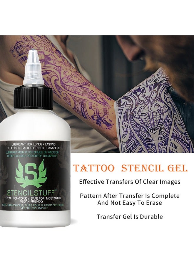 Precision Tattoo Stencil Transfers,Tattoo Hold Lock Solution,Tattoo Stencil Gel for Sharp Dark and Clean Stencils Tattoo Transfer Liquid Designed to Last All Day Tattoo Stencil Stuff Solution 120ml