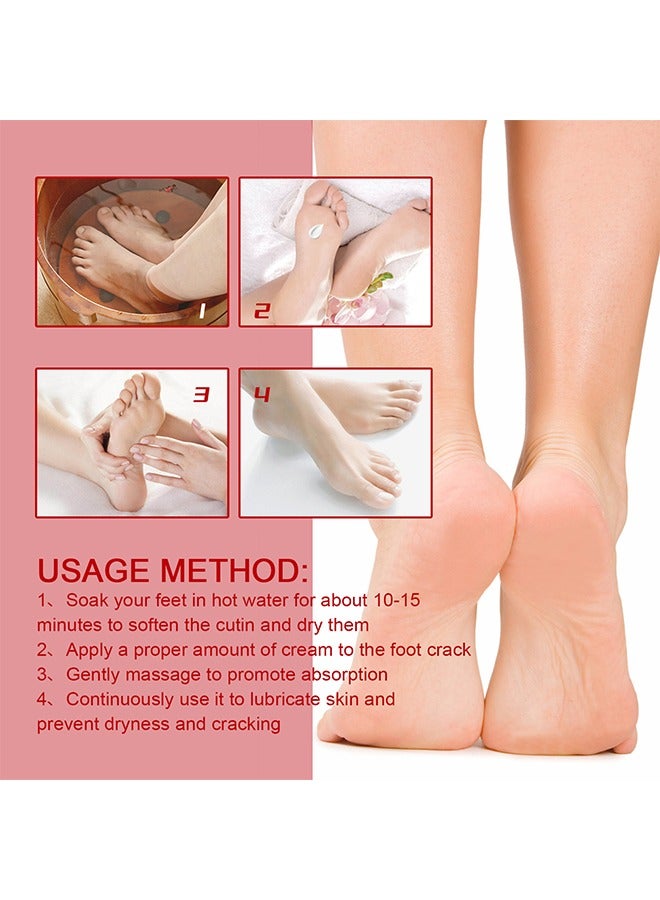 Organic Rapid Heel Repair Cream, Moisturizing Foot Cream, Dry Foot Skin Remover, Rapid Heel Repair, Hydrating Quickly Soften Calluses Foot Care For Men Women Cracked Heels 50G