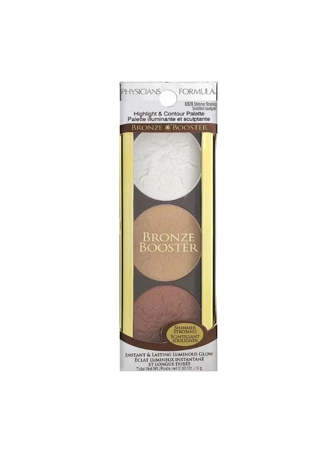 Highlight And Contour Palette Bronze Booster Shimmer Strobing 0.30 oz 9 g