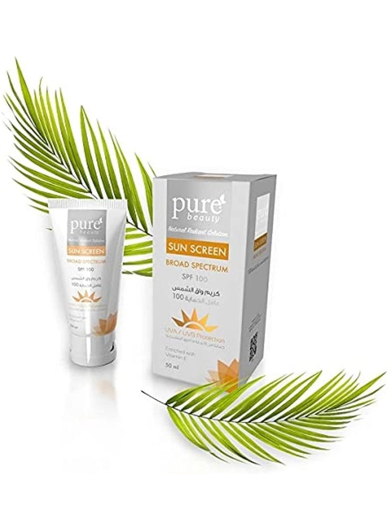 Pure Beauty Sunscreen Cream SPF 100 - 50 ml