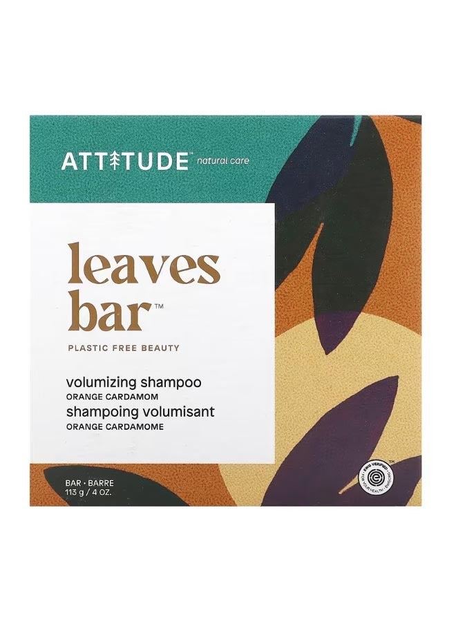 Leaves Bar Volumizing Shampoo Bar Orange Cardamom 4 oz 113 g