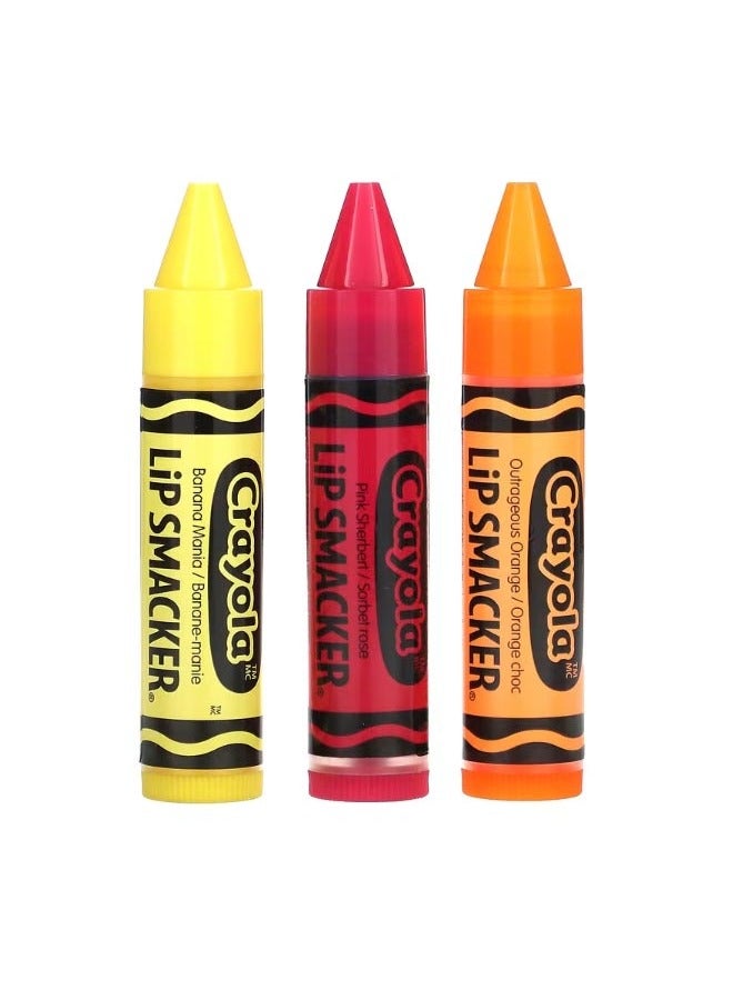 Crayola Lip Balm 3 Flavors 3 Pieces 0.14 oz 4 g Each