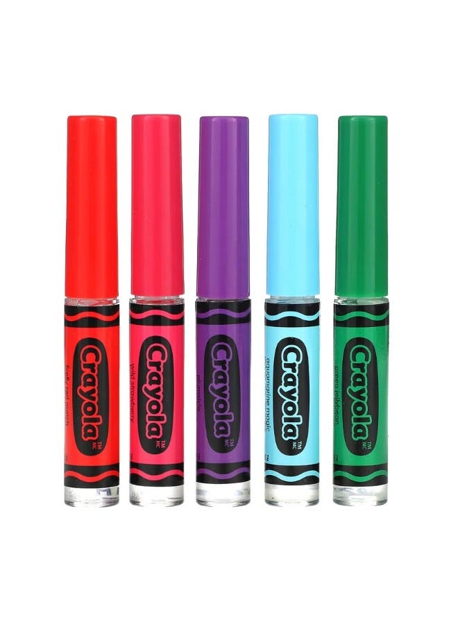 Crayola Liquid Lip Gloss Variety Pack 5 Pack 0.45 fl oz 14.0 ml