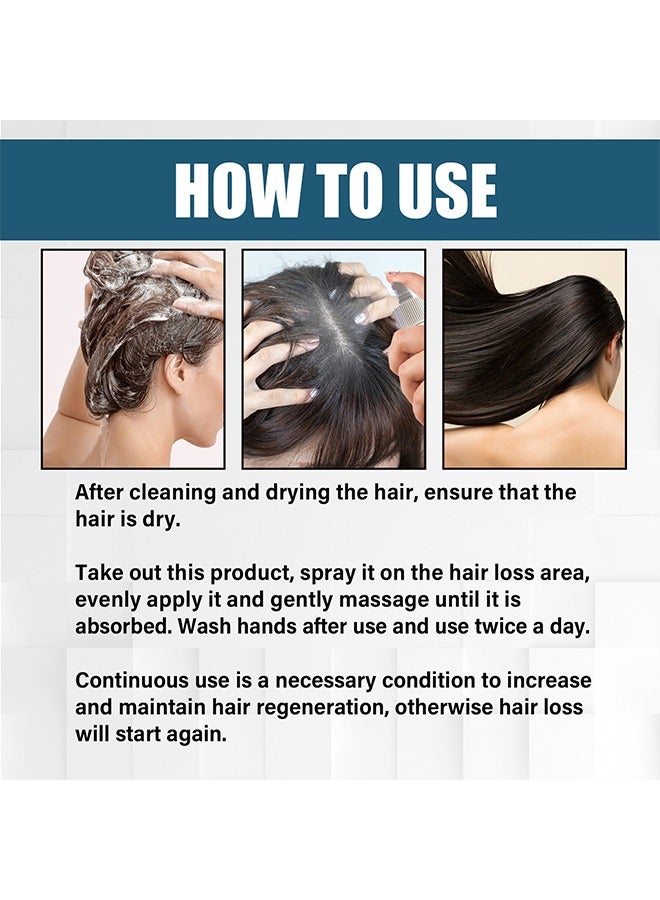 Hair Growth Anti Hair Loss Essence Spray, Ultra Hair Growth Formula Serum Spray, Damaged Dry Hair, Hair Regrowth For Thicker Longer Fuller Hair With Castor Oil Ginger 50ML