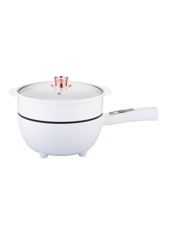 4L 1350W Electric Hot Pot with Steamer & Temperature Control - Non-Stick Electric Cooker Shabu Shabu Electric Skillet Frying Pan Electric Saucepan for Noodles Egg Steak Oatmeal and Soup