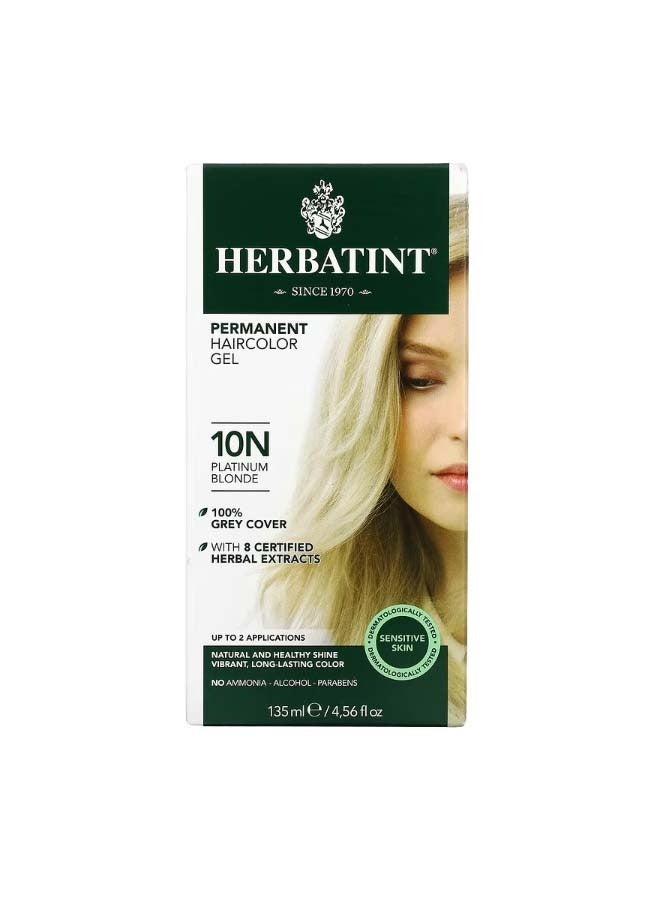 Permanent Haircolor Gel 10N Platinum Blonde 4.56 fl oz 135 ml