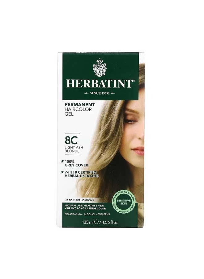 Permanent Haircolor Gel 8C Light Ash Blonde 4.56 fl oz 135 ml