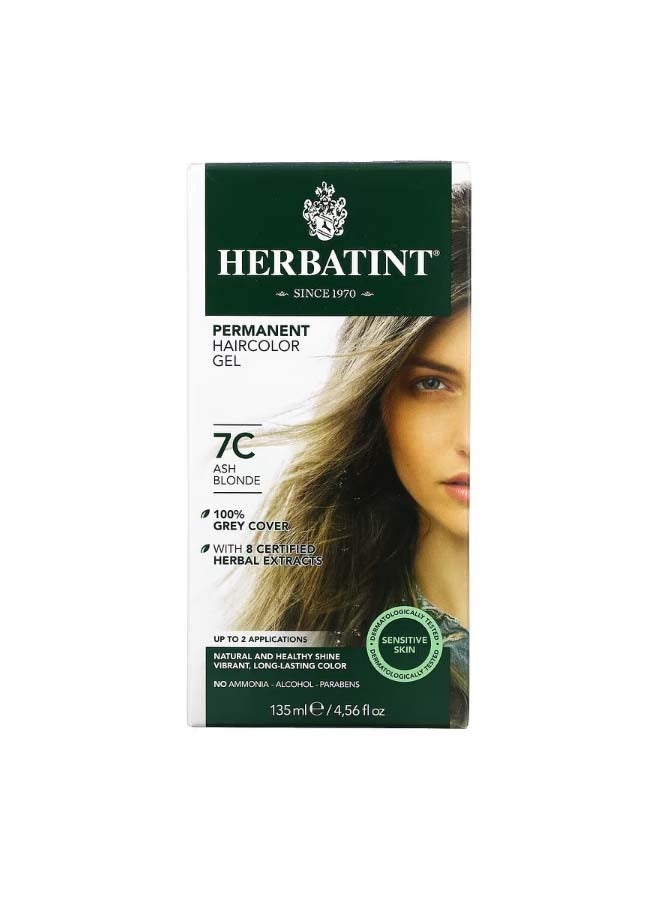 Permanent Haircolor Gel 7C Ash Blonde 4.56 fl oz 135 ml