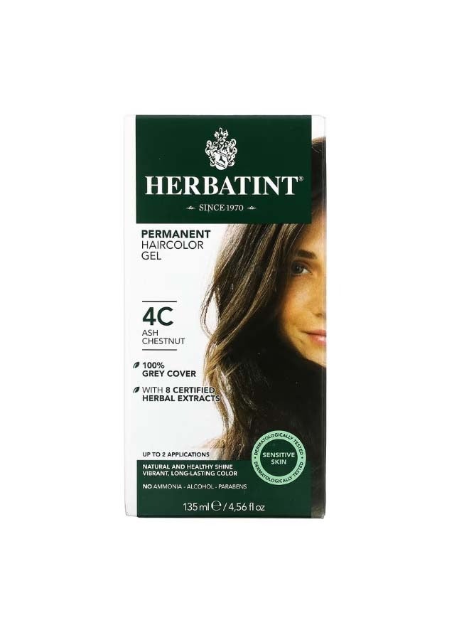 Permanent Haircolor Gel 4C Ash Chestnut 4.56 fl oz 135 ml
