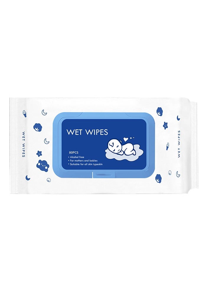 Baby wipes baby hand and mouth wipes cleaning wipes 80 pump large pack thickened newborn baby wipes