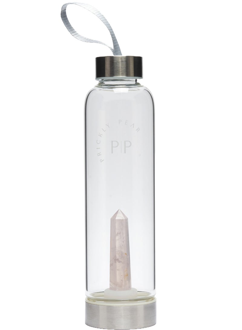 Rose Quartz Interchangeable Crystal Infused Water Bottle 500ml