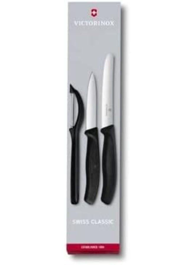 Swiss Classic Set with Peeler 3 Pieces Paring Knife