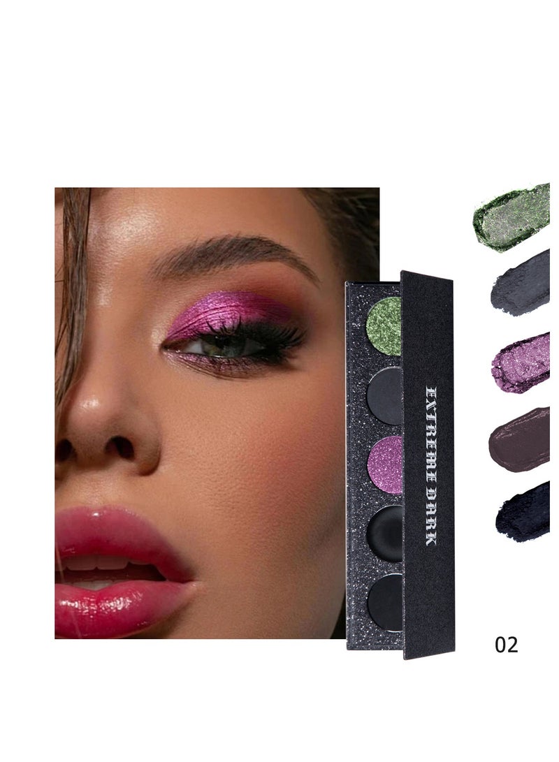 MAFFICK 5-Color Eyeshadow Palette- Matte & Shimmery Eyeshadow for High-Definition Eye Makeup: Waterproof, Sweat Resistant, & Long-lasting