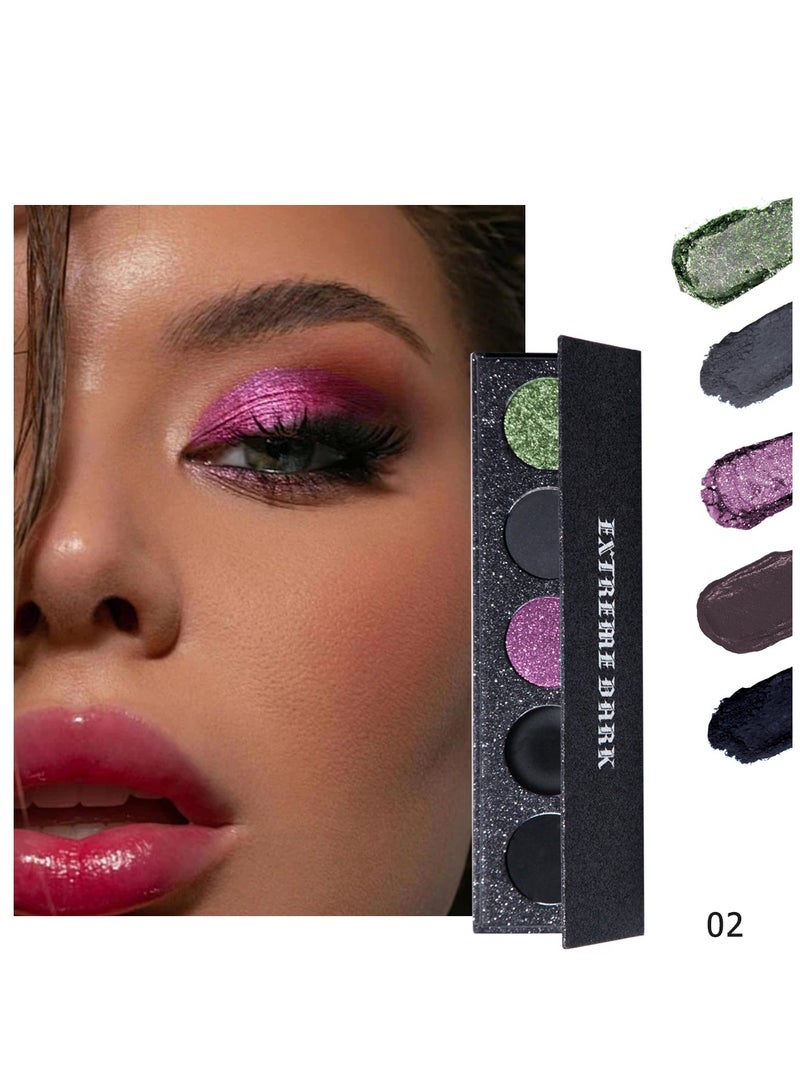 MAFFICK 5-Color Eyeshadow Palette- Matte & Shimmery Eyeshadow for High-Definition Eye Makeup: Waterproof, Sweat Resistant, & Long-lasting
