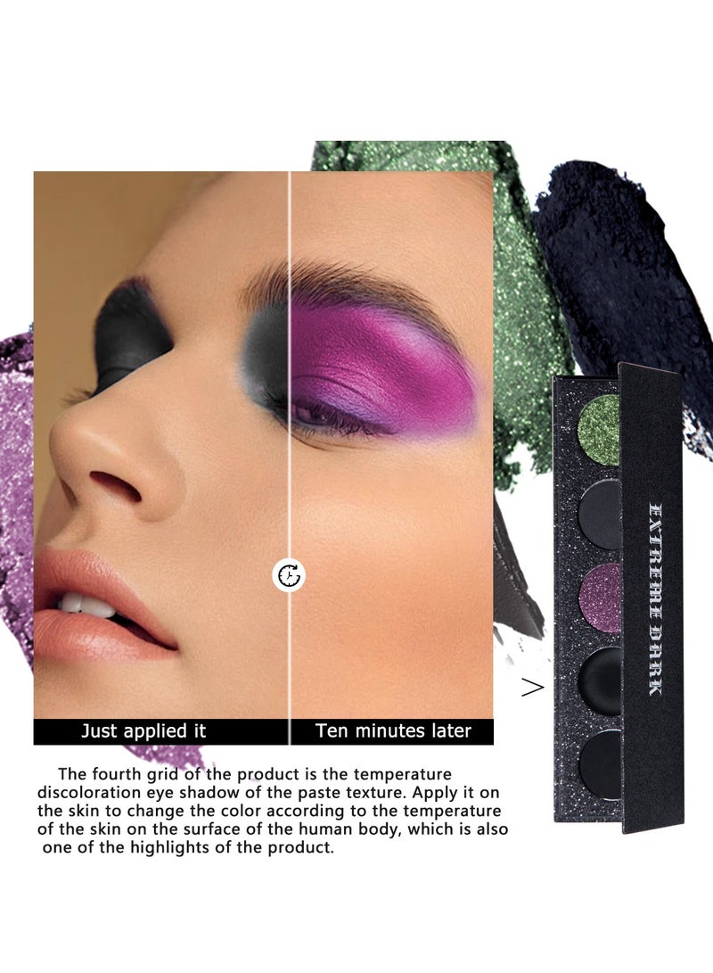 MAFFICK 5-Color Eyeshadow Palette- Matte & Shimmery Eyeshadow for High-Definition Eye Makeup: Waterproof, Sweat Resistant, & Long-lasting