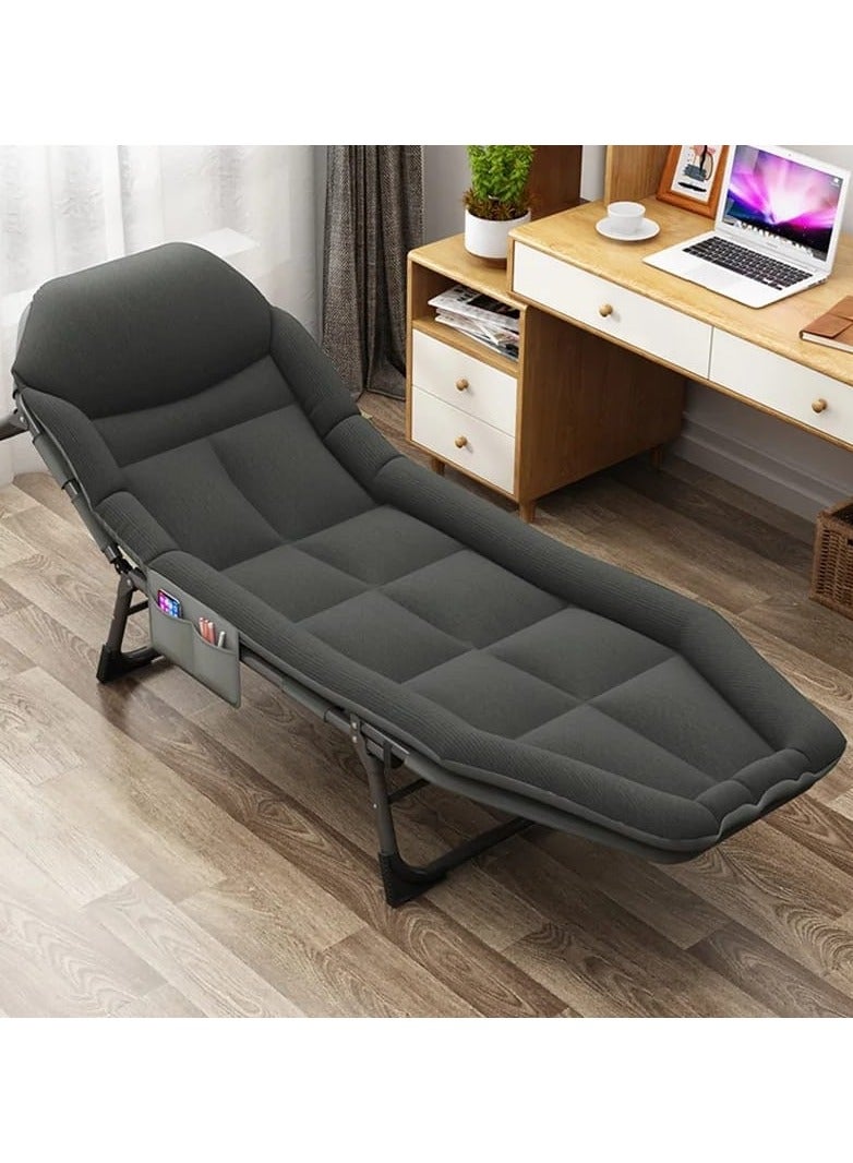 Recliner Adjustable Folding Chairs with Cushion Nap Beds Chaperone Portable Office Balcony