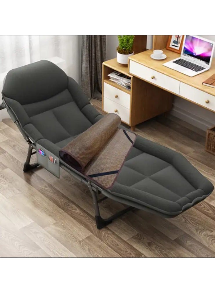 Recliner Adjustable Folding Chairs with Cushion Nap Beds Chaperone Portable Office Balcony