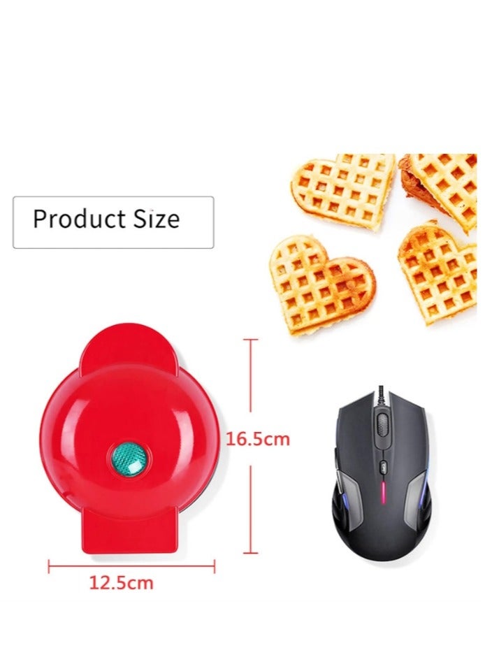 Waffle Maker Mini waffle heart shape For Individual Waffles With Easy To Clean, Non-Stick Surfaces, 4-Inch 350 W