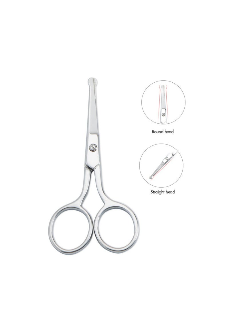 LIVINGO Premium Manicure Rounded Tip Scissors Multi-purpose Stainless Steel Cuticle Pedicure Beauty Grooming Kit for Nail, Eyebrow, Eyelash, Dry Skin, Nose Hair 3.5 inch