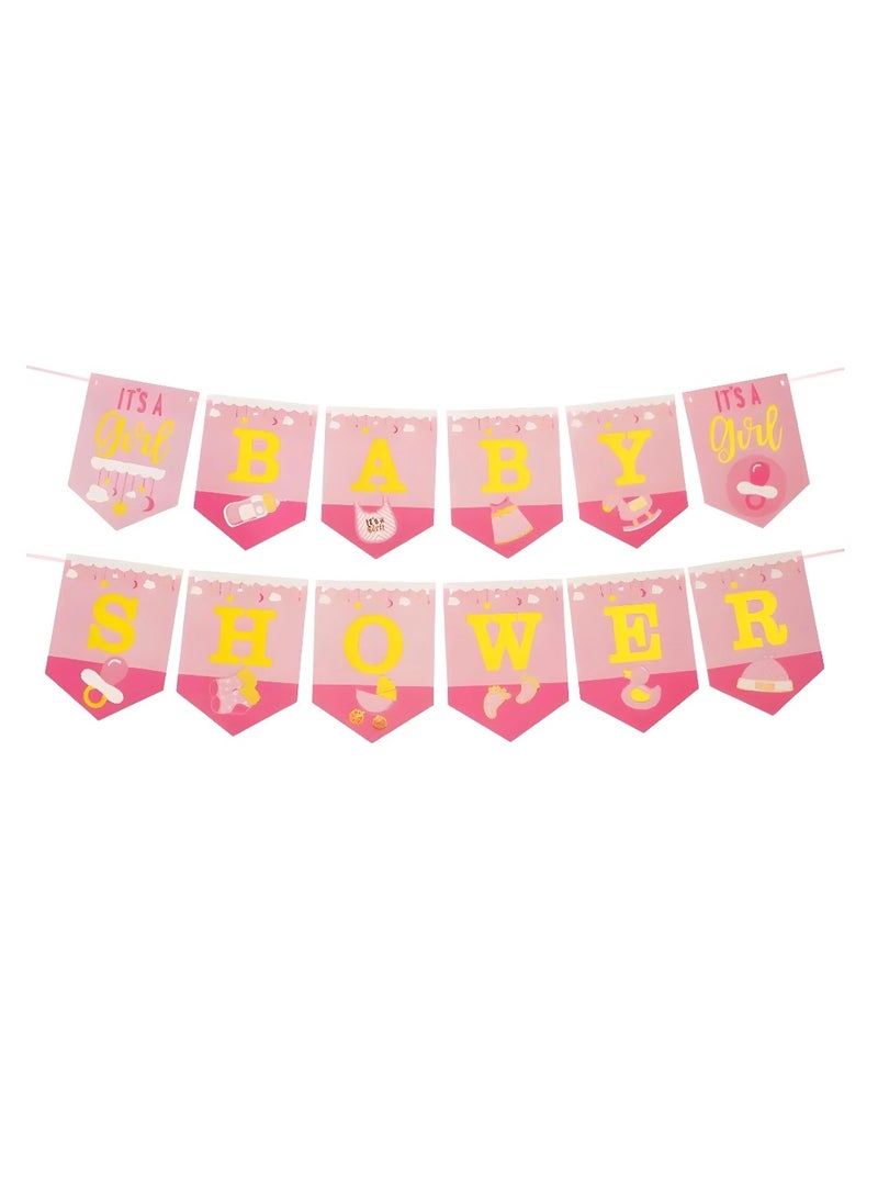 Pink Baby Shower Banner