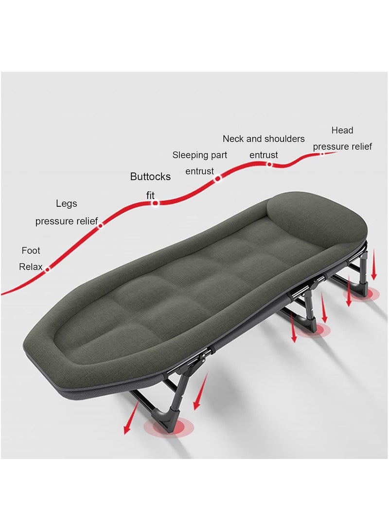 Foldable Camping Mattress for Adults, Camp Bed, Folding Camping Bed, Sun Lounger, Camping Lounger, Folding Bed, Padded Camping Bed