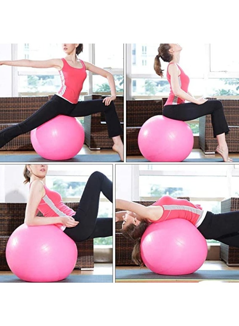 Yoga Ball Anti Burst Exercise Ball with Air Pump Thickened Stability Balance Ball for Physical Fitness Exercise