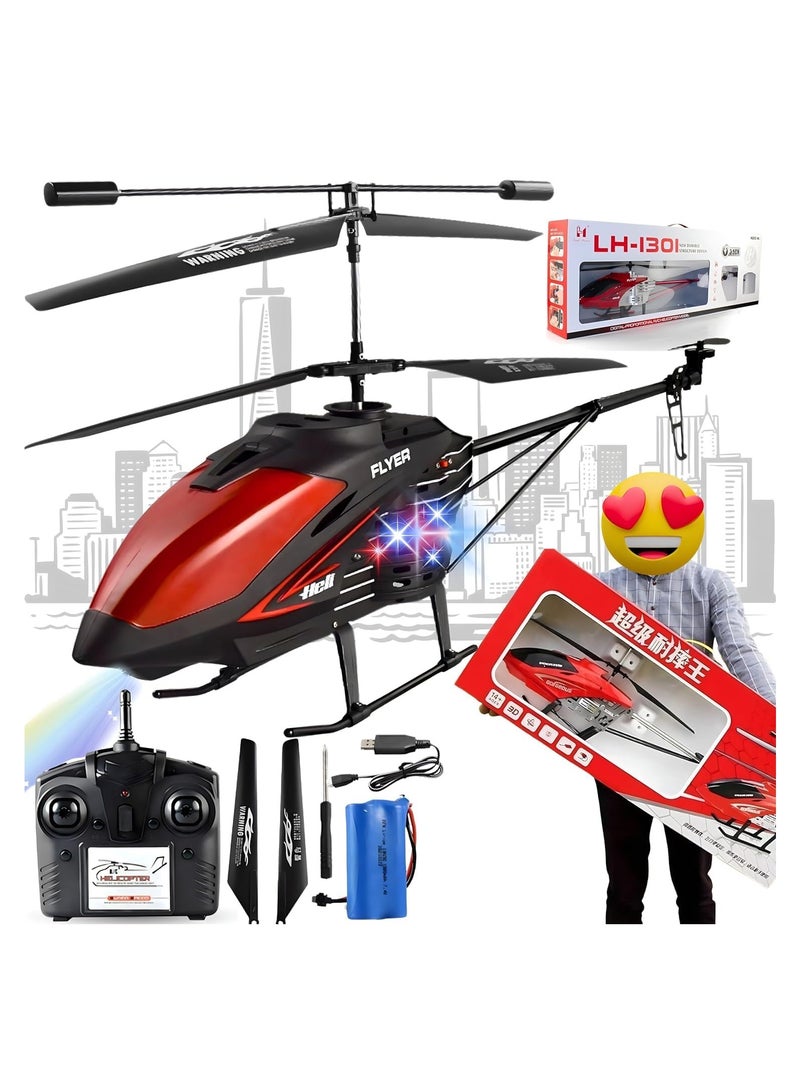Helicopter, 72cm Super Large Wireless 3.5CH Remote Helicopter, 2.4GHZ Remote Control Gyro Helicopter, With LED Lights Indoor/Outdoor Flying Airplane Toys For Kids/Adult Birthday, Party Gift