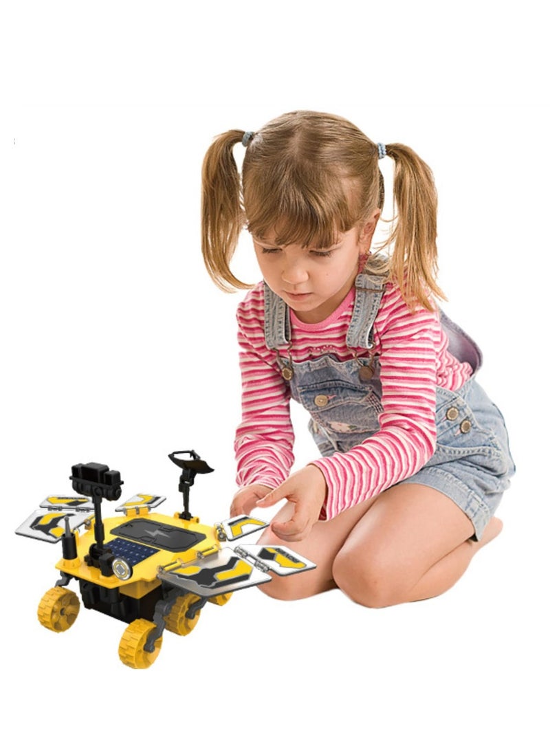 Solar Powered Rover Kit for Kids, DIY Educational Science Robot Assembly Kit, Solar Powered Building Set for Ages 8 to 12, Ideal Gift for Boys, Girls, Students, Teens