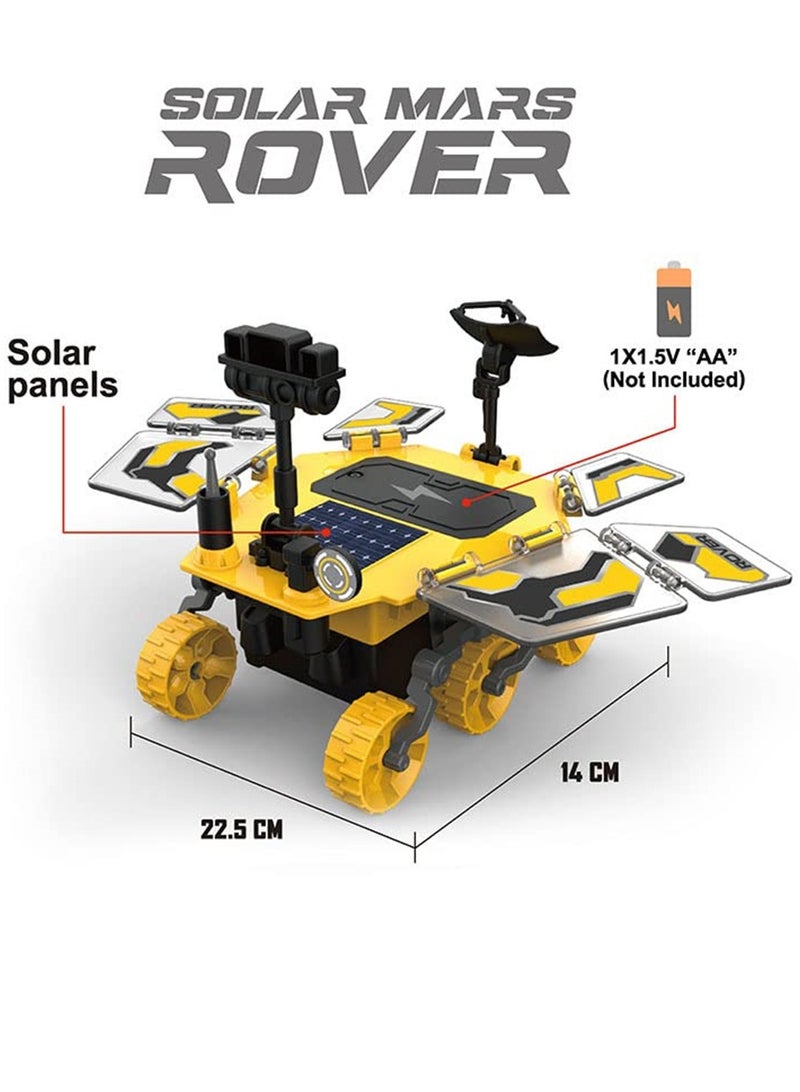 Solar Powered Rover Kit for Kids, DIY Educational Science Robot Assembly Kit, Solar Powered Building Set for Ages 8 to 12, Ideal Gift for Boys, Girls, Students, Teens