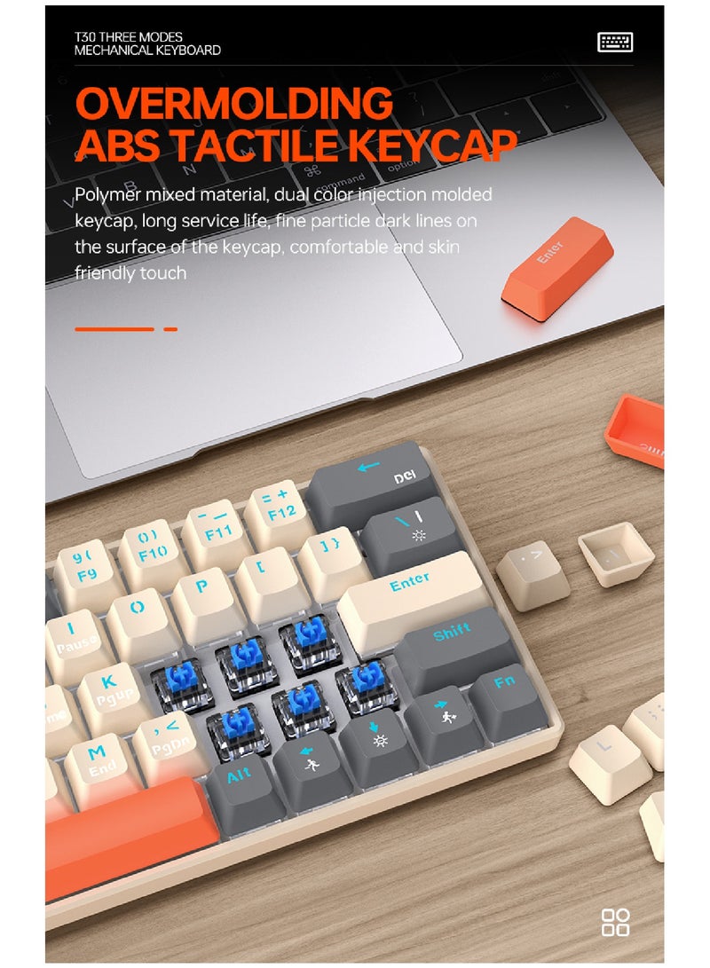 60% Wired Mechanical Gaming Keyboard RGB Backlit Ultra-Compact Mini Keyboard Waterproof Mini Compact 63 Keys Keyboard for PC Mac Gamer Typist Travel Easy to Carry on Business Trip