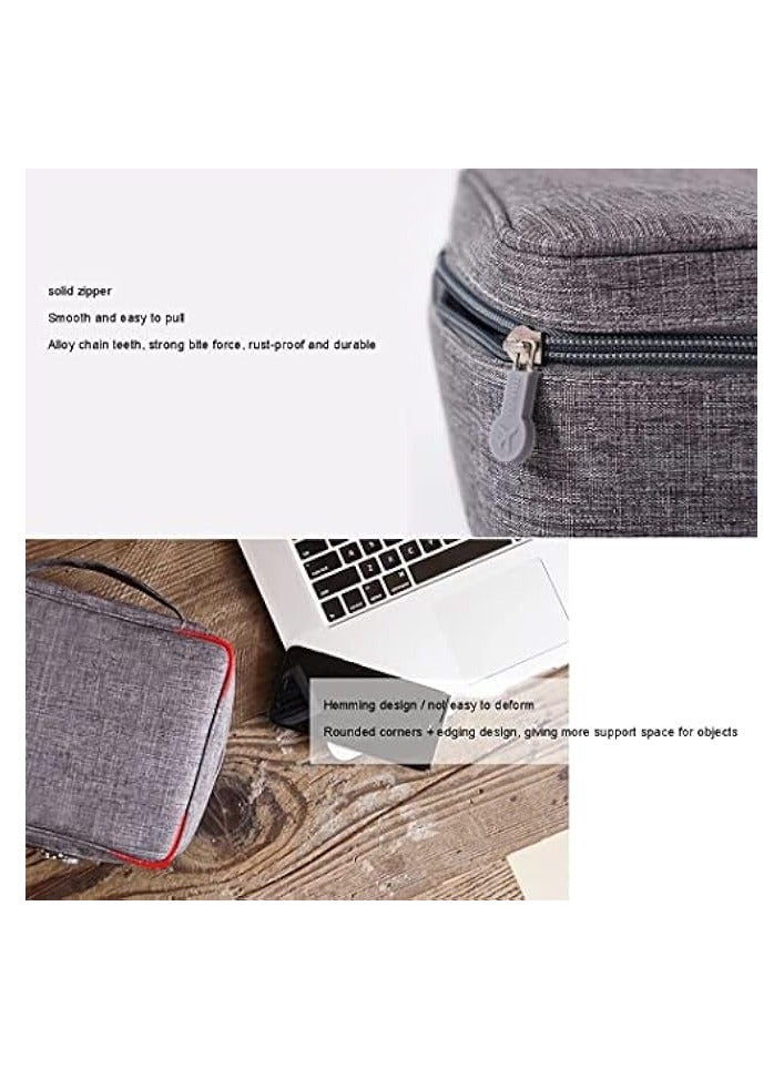 Cable Organizer Bag,Waterproof Travel Electronic Storage with Adjustable Divider Shockproof Portable,for SD Card Case,USB Flash Drive,Charging Cords,USB Charger,Mini Tablet
