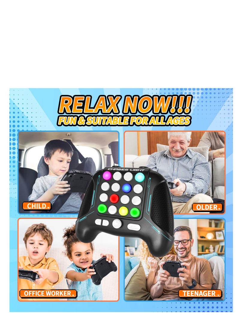 Fast Push Game Toys Handle, 5 Modes In 1 Flashing Handheld Game for Teens​ Adults, 2024 New Electronic Brain & Memory Game, Quick Push Buttons Gamepad Toys Birthday Gift for Kids