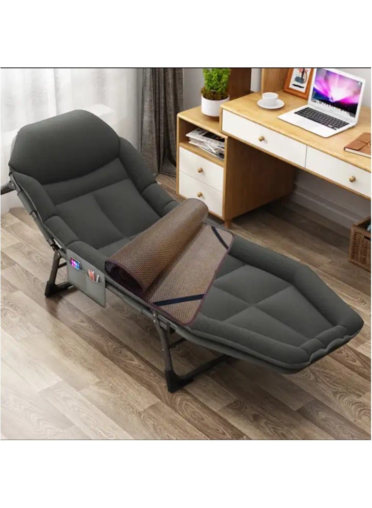 Senior Folding Bed Single Bed Office Lounge Chair Lunch Bed Napping Folding Bed Accompanying Simple Portable Military Bed-light