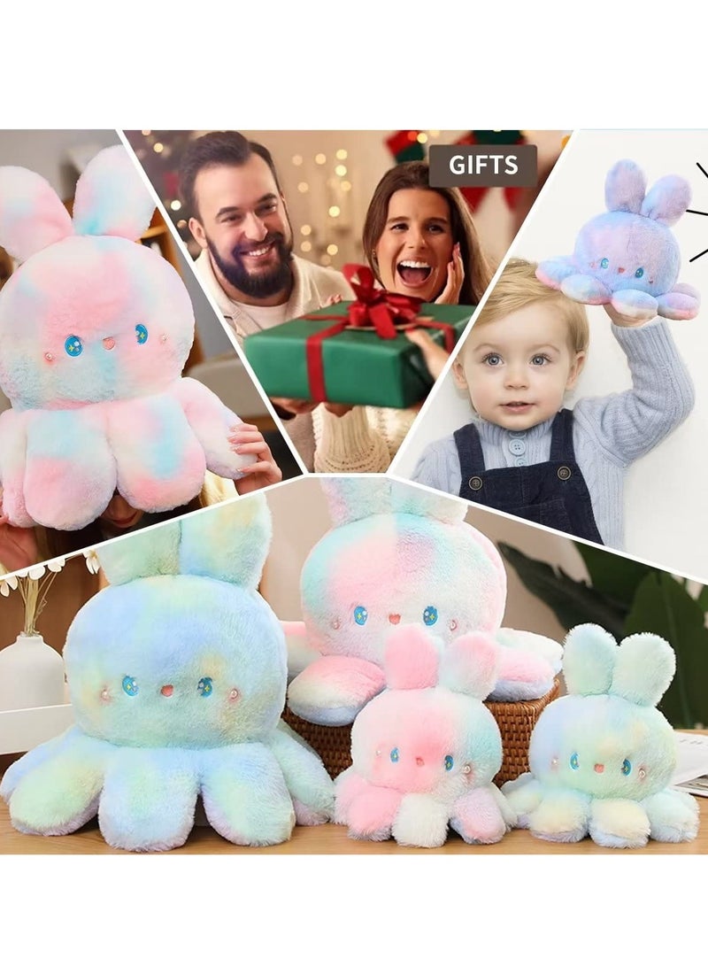 Cute Octopus Bunny Plush Toys, Reversible Octopus Plushie Bunny Stuffed Animal, Stuffed Animals Toys Dolls, Soft Stuffed Animal Octopus Rabbit Plushies Doll for Girls Boys