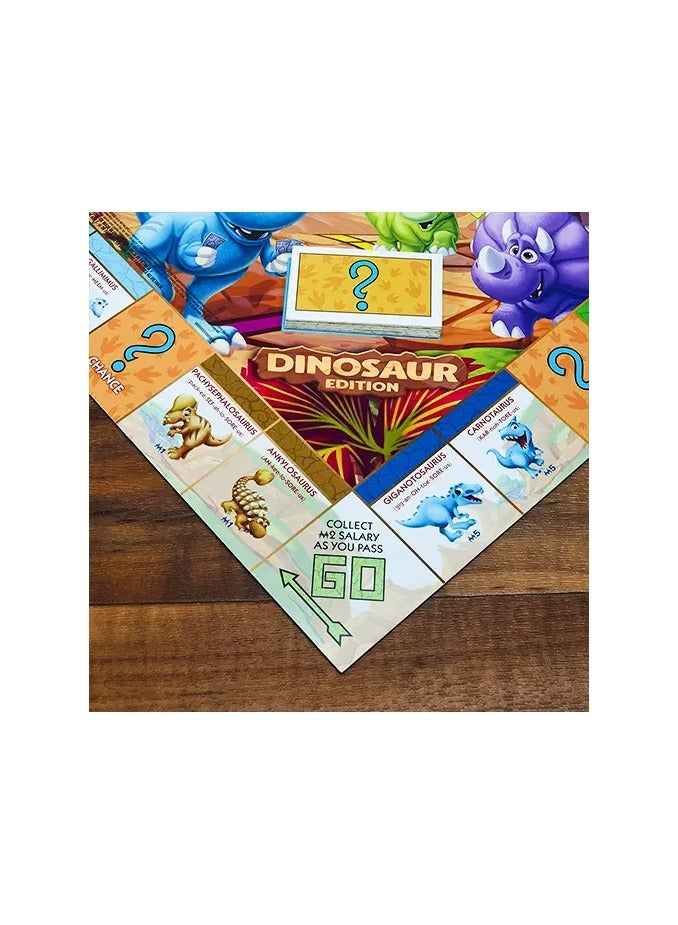 Monopoly Junior Dinosaur Edition Board Game – Fun Kids' Game for 2-4 Players | Colorful Dinosaur Toys | Educational Board Game for Children Ages 5+ | Perfect Family Game Night Activity