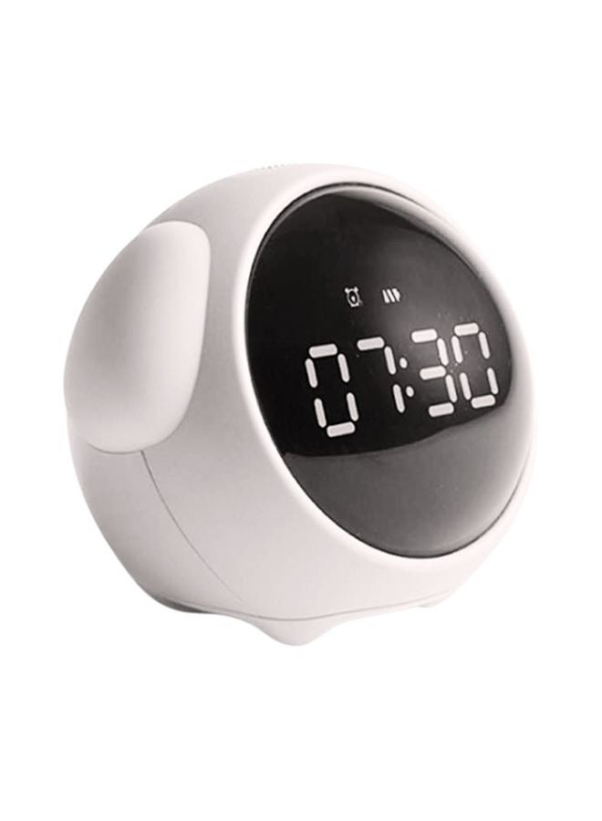Cute Expression Baby Alarm Clock Multifunctional Bedside Voice Control Night Light Snooze Baby Alarm Clock Rechargeable