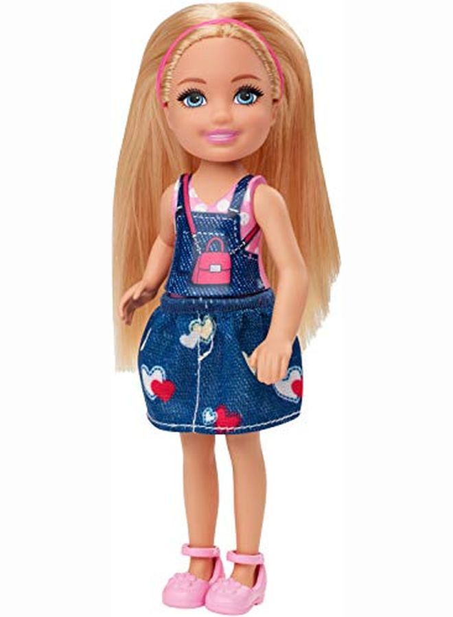 Club Chelsea Doll (6Inch Blonde) Wearing Graphic Top And Jean Skirt For 3 To 7 Year Olds