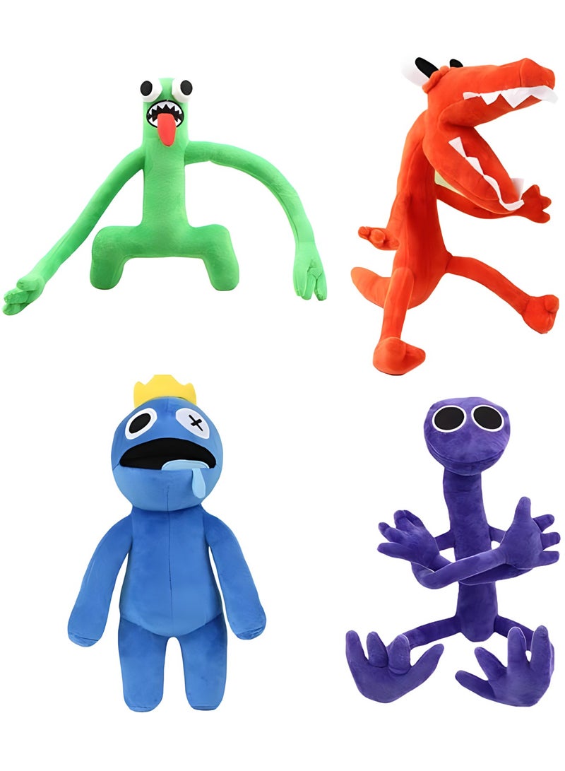 4pcs 11.8inch Rainbow Friends Plush Toy, Blue Plush, Green Plush