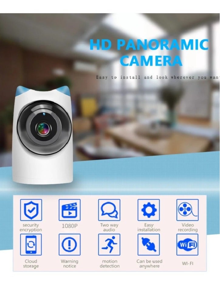 360° HD Baby Monitoring Camera: Home Security Indoor Cam with Night Vision, Two-Way Audio, Auto Tracking, and Motion Detection for Complete Peace of Mind