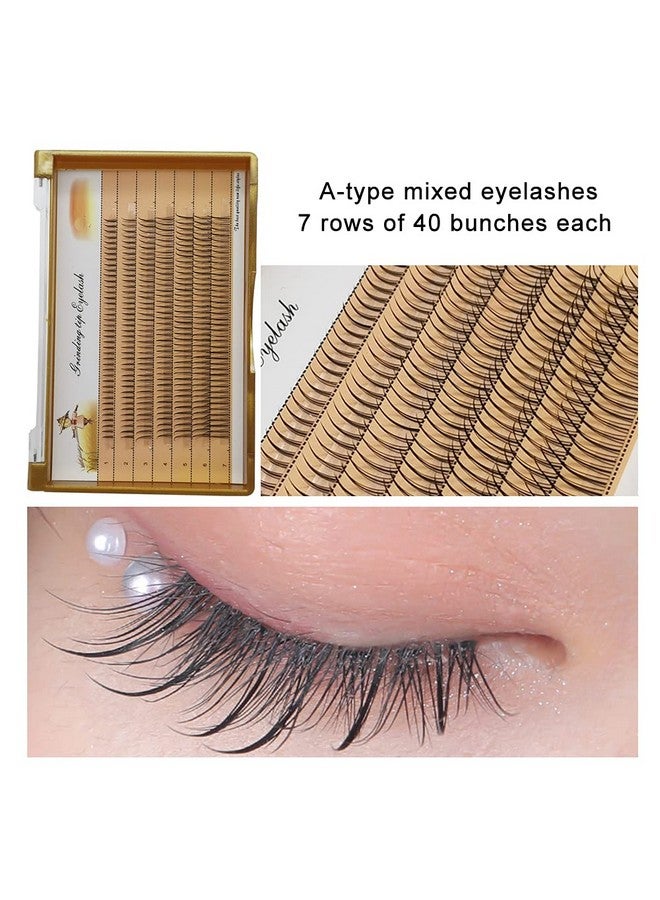 Fishtail Eyelash Extensions Mix Length Single Cluster Fans Eyelashes Fashion Fish Tail Fairy Eyelashes C Curl Super Natual Grafting Eyelash Dovetail Fly Eyelash Sharp Spikes Am Type 10D Lashes