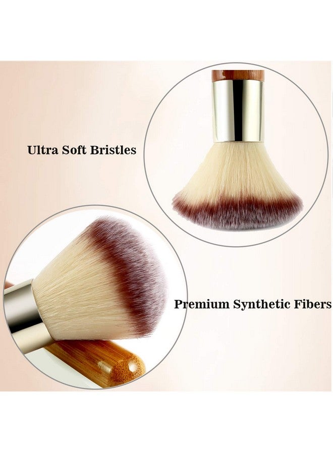 Bamboo Powder Mineral Kabuki Brushlarge Coverage Powder Mineral Foundation Makeup Brush 1 Piece