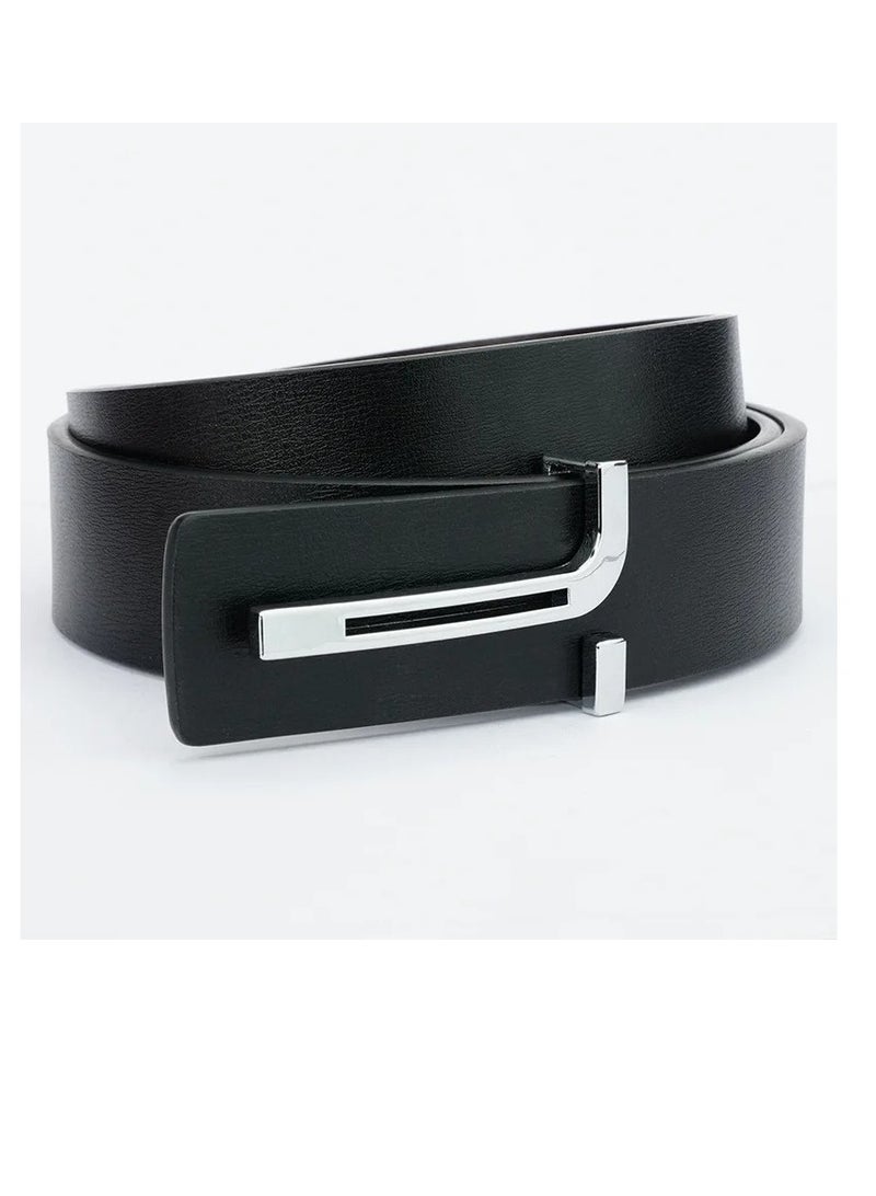 Metal Buckle Leather Belt for Men Woman  Waist Belt Man Casual Style Waistband for Jeans Accessories