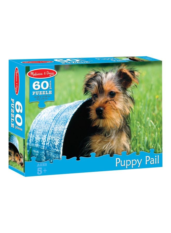 60-Piece Puppy Pail Jigsaw Puzzle 8934 11x2x7inch