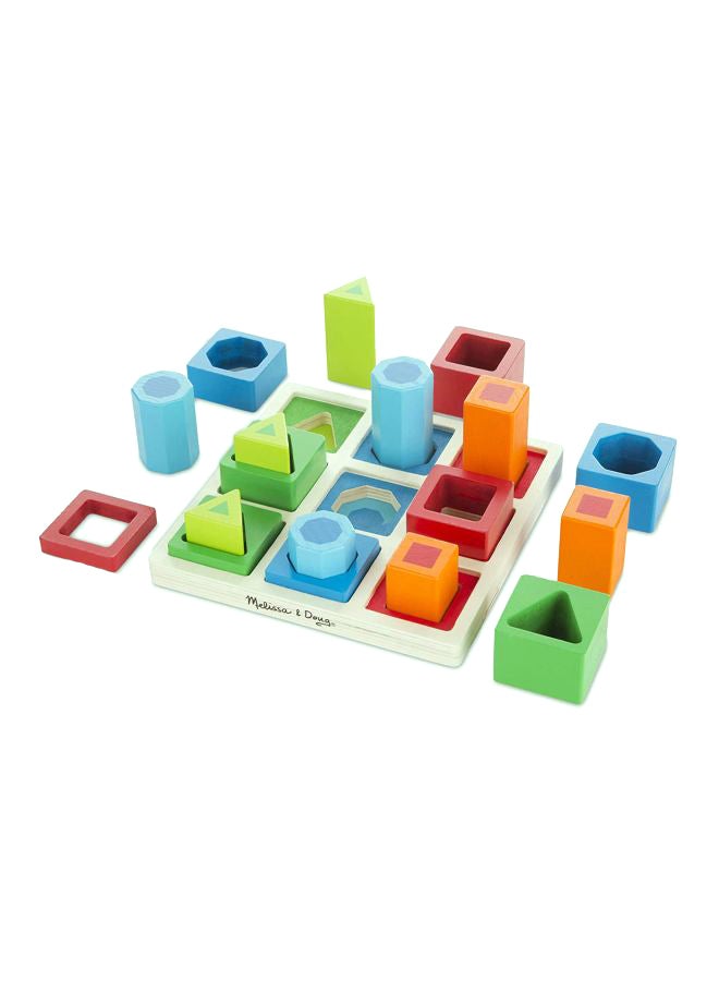 Shape Sequence Wooden Sorting Set and Educational Toy 20.8x7.6x11.43cm