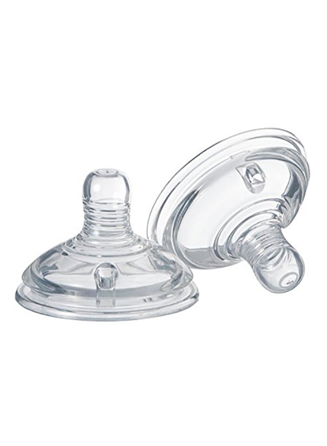 Closer To Nature Nipple, 0+ Months, Pack Of 2, Clear