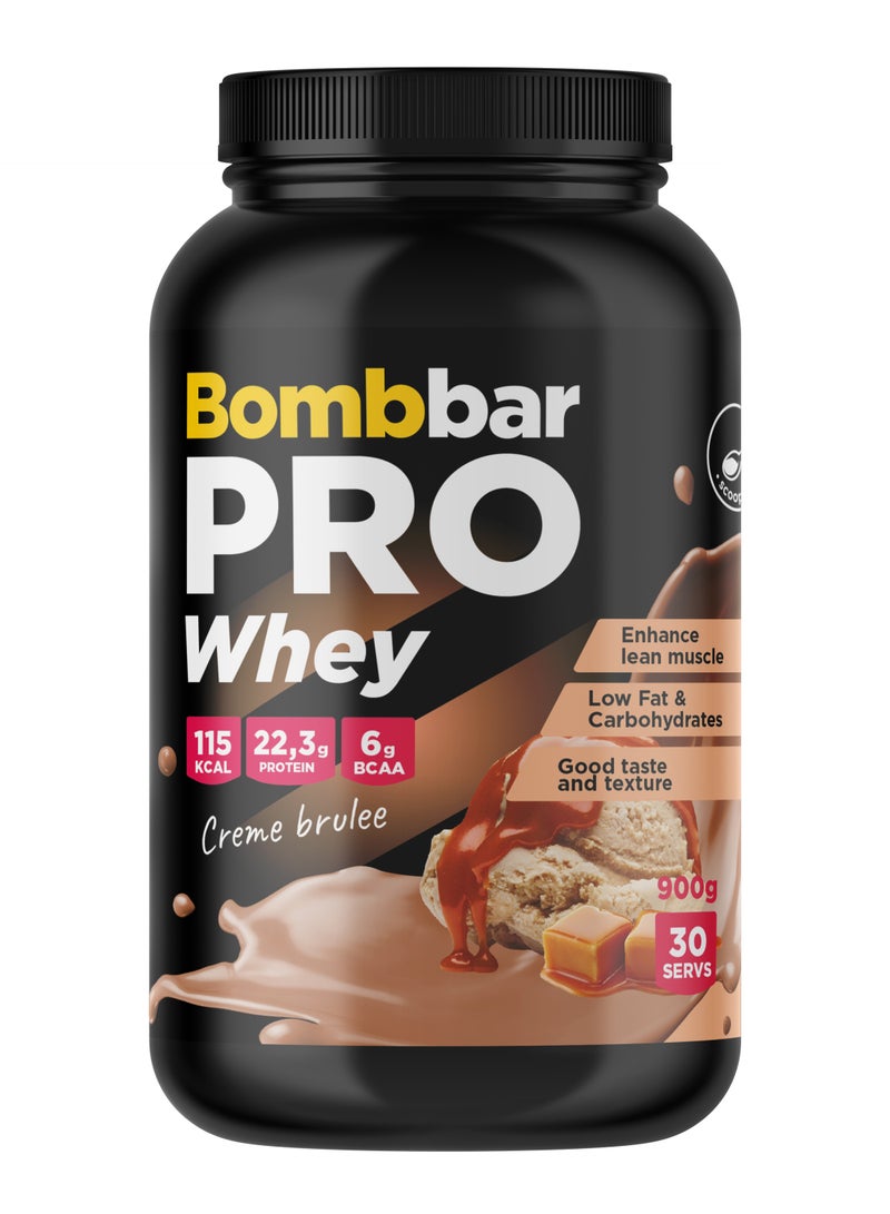 Pro Whey Protein Powder with Creme Brulee Flavour 900g