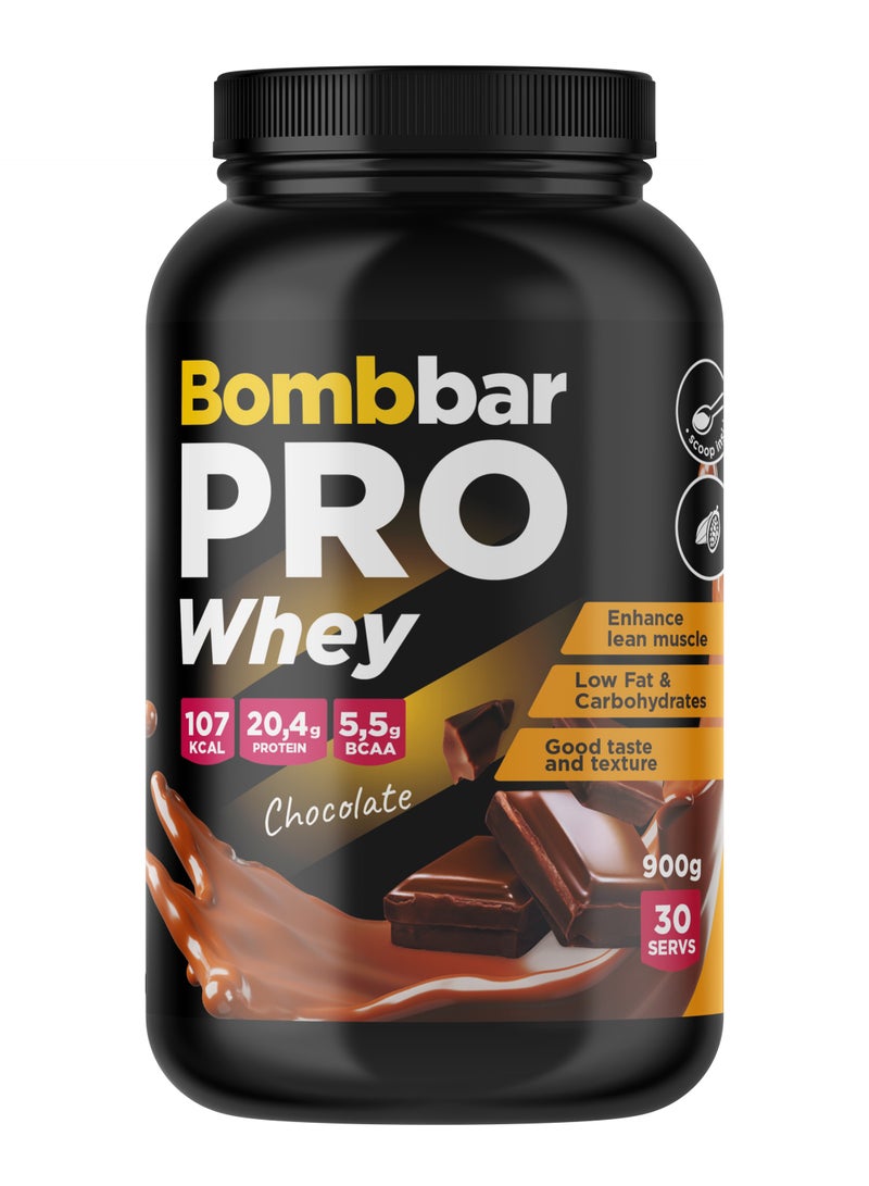 Pro Whey Protein Powder with Chocolate Flavor 900g