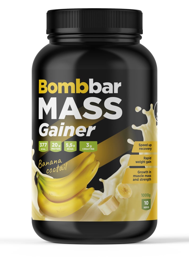 Mass Gainer Protein Powder with Banana Cocktail Flavour 1000g